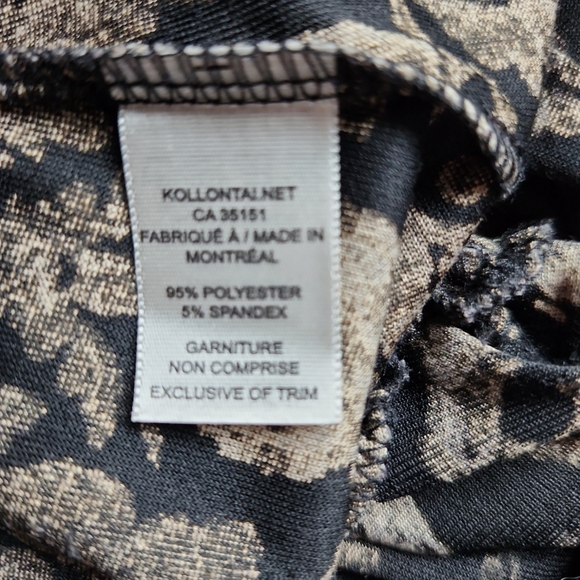 Kollontai Velvet Legging Black and Sand - size XL - Picture 5 of 9